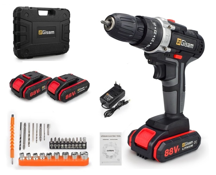 Product Image for Skruvdragare borrmaskin 18V 29 tillbehör 2x1300mAh