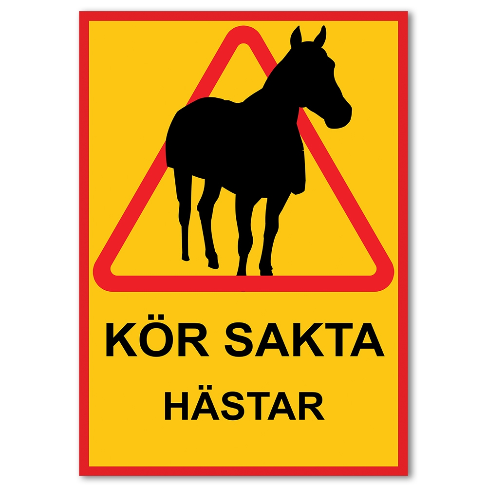 Product Image for Skilt / Varselskilt Kjør sakte hester
