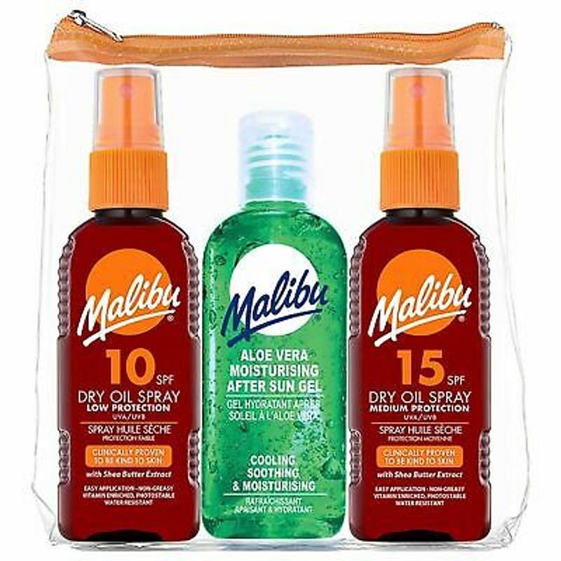 Product Image for Malibu Dry Oil SPF10 & SPF15 + After Sun 3-pack