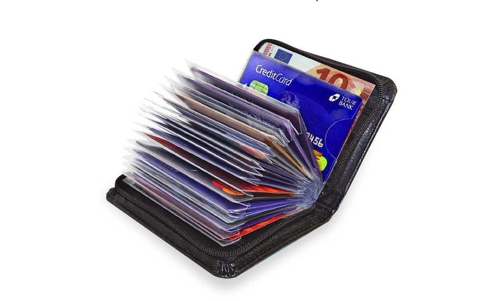 RFID-skyddad mjuk kompakt kreditkortplånbok för hela 36 kort (2 av 4)