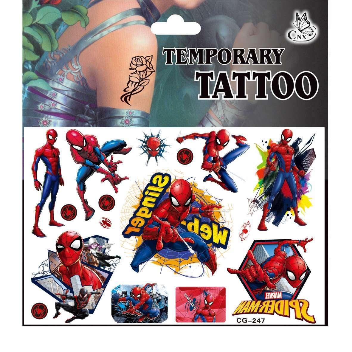 Spiderman tatueringar - 4 ark - Barn tatueringar - Avengers (3 av 5)