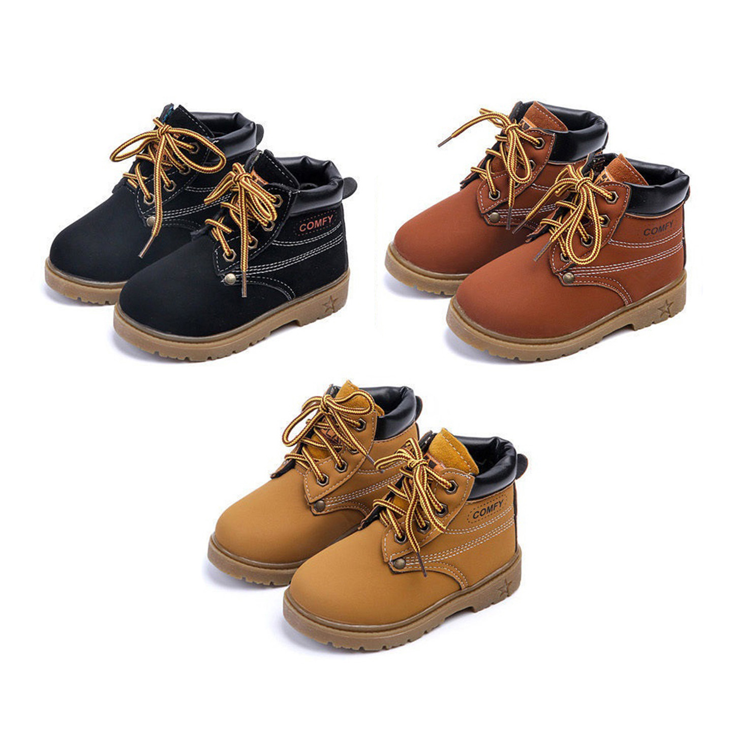 Product Image for Fodrade kängor i konstläder för barn