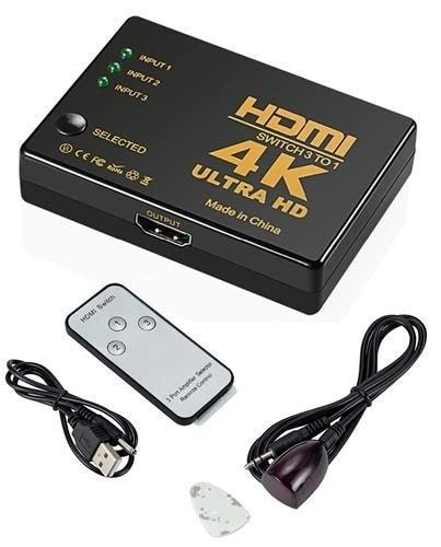 HDMI Switch 3+1 - 4K - Fjernkontroll (7 av 8)