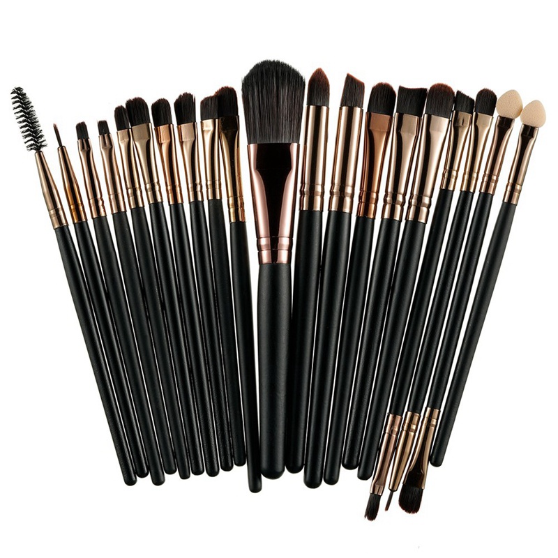 Product Image for 20-pack Sminkborstar - Svart guldbrun