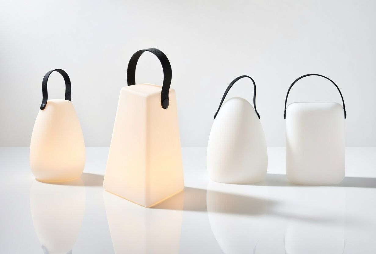 Portabel trådløs LED-bordlampe med fjernkontroll