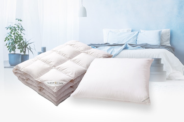 Sleep2Care täcke eller kudde med hotellkänsla