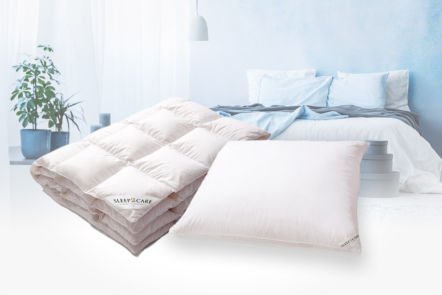 Sleep2Care täcke eller kudde med hotellkänsla (1 av 3)