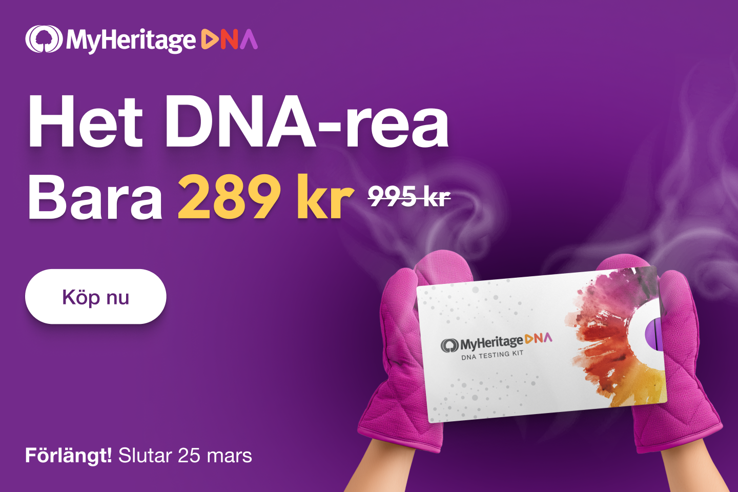 71% rabatt: Upptäck ditt etniska ursprung med DNA-test från MyHeritage