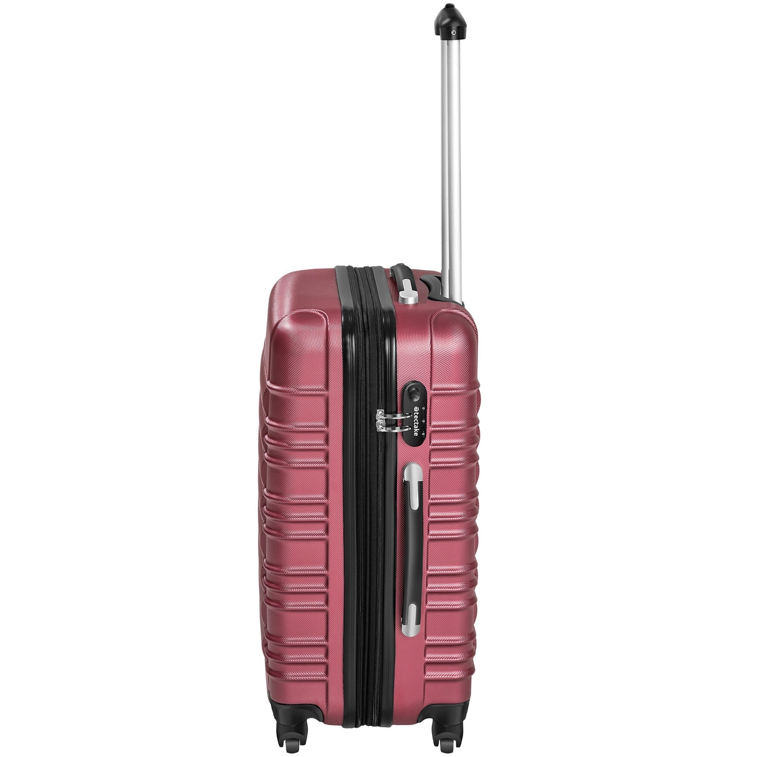 Resväskeset Mila - 4 resväskor, bagage med bagagevåg och namntaggar - vinröd (10 av 12)