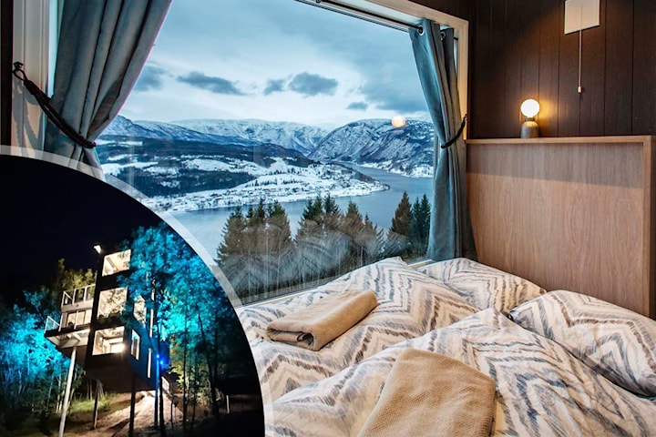 En natt med plass til 6 personer i fantastiske Hardanger Panorama Lodge