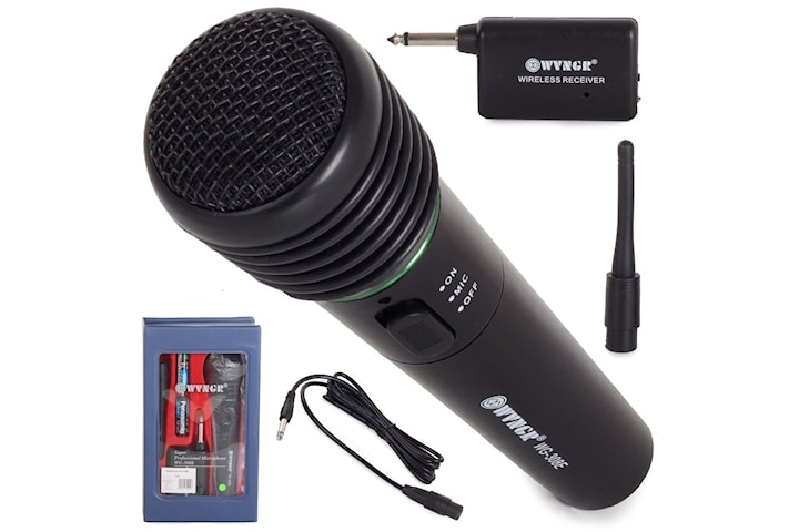 Trådløs Karaoke mikrofon med mottaker for TV/stereo