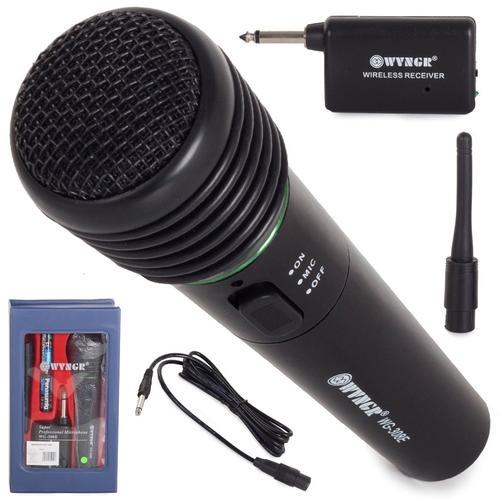 Trådløs Karaoke mikrofon med mottaker for TV/stereo (1 av 3)