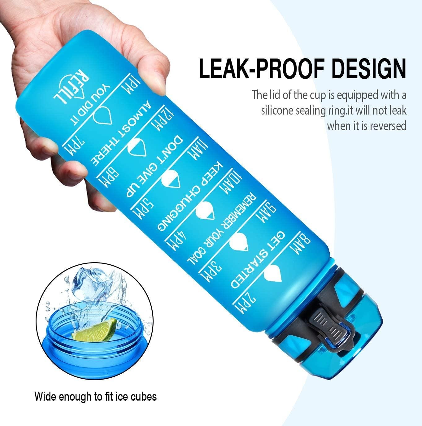 Sportvattenflaska med motiverande tidsmarkör fruktfilter BPA-fritt (5 av 7)