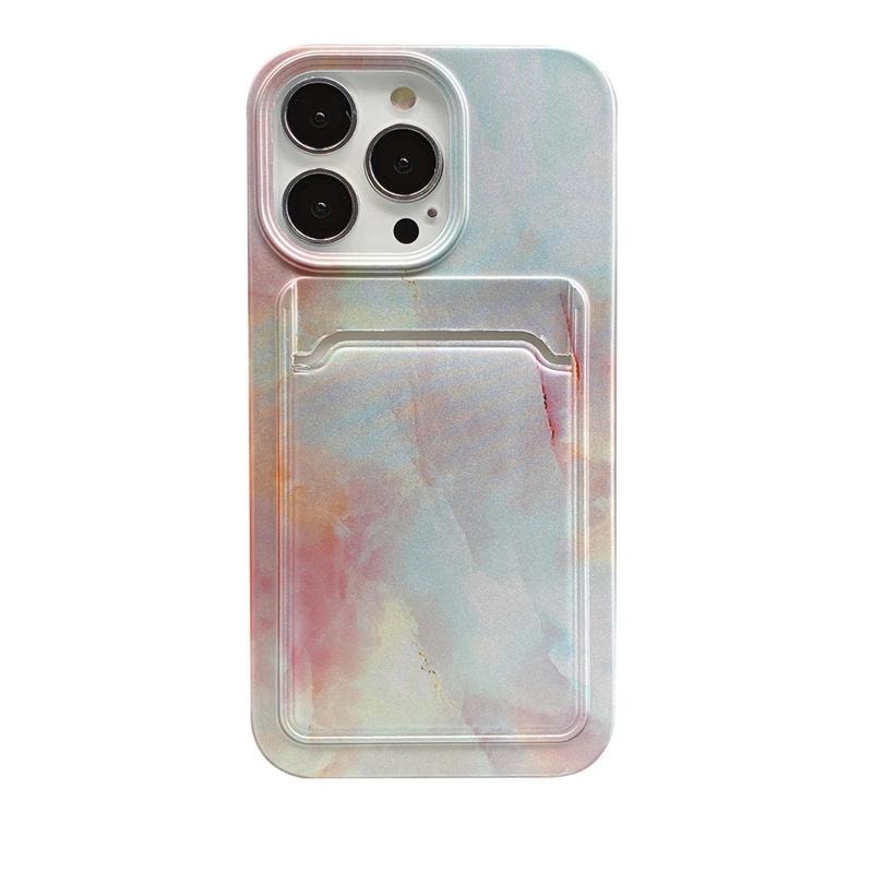 iPhone 13-deksel med rom for kort lommebok marble galaxy (2 av 5)