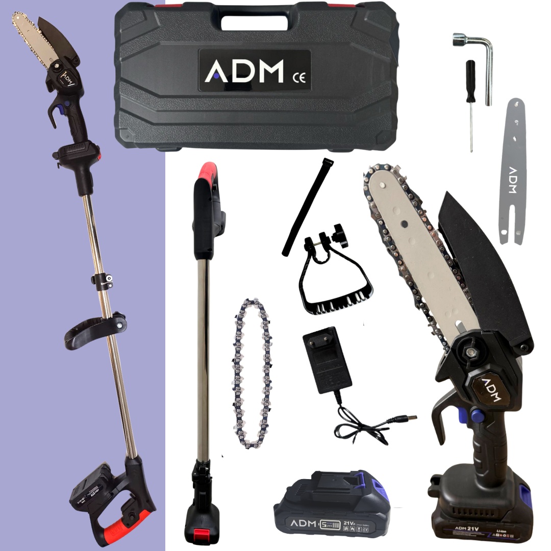 Teleskopisk minikedjesåg inklusive 21V litiumbatteri