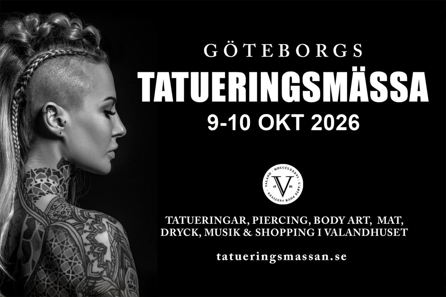För 2: Biljett till Göteborgs Tatueringsmässan 9 oktober på Avenyn