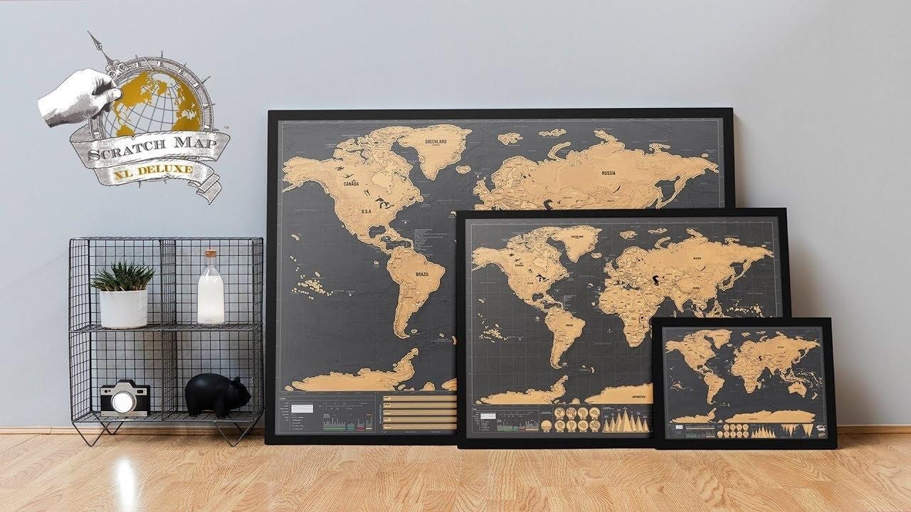 XXL Scratch Map - Världskarta där du skrapar de länder du besökt (32 av 35)