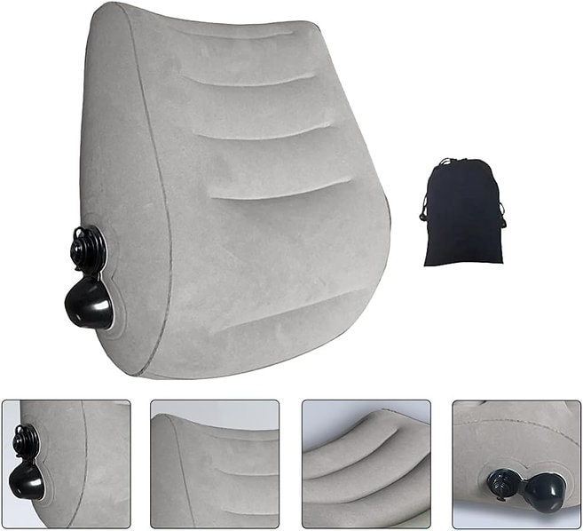 Oppblåsbar korsryggstøtte for stol og bilsete (3 av 9)