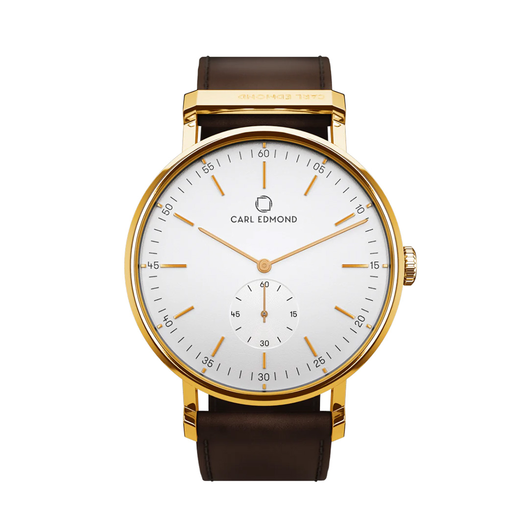 Product Image for Carl Edmond Ryolit Deluxe Gold Brown Leather - Herrklocka
