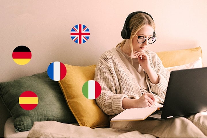 Online språkkurs: lær deg fransk, spansk, italiensk, engelsk eller tysk med Lerni