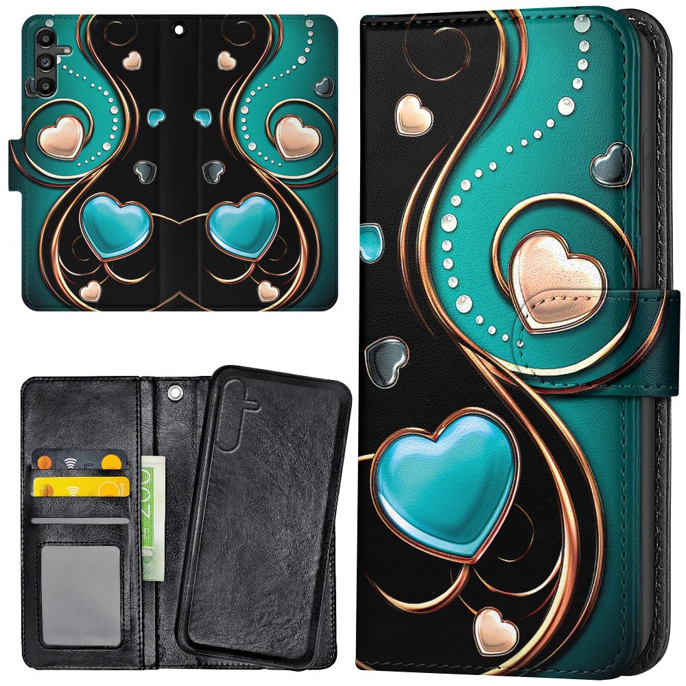Lommebok Deksel Hjerter for Samsung Galaxy S25 FE