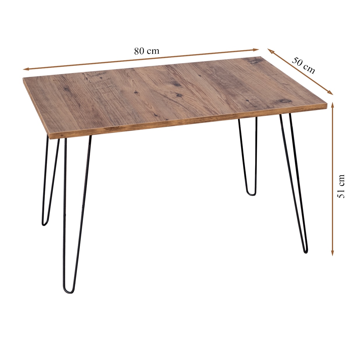 Hopfällbart bord 50 x 51 x 80 cm (3 av 4)
