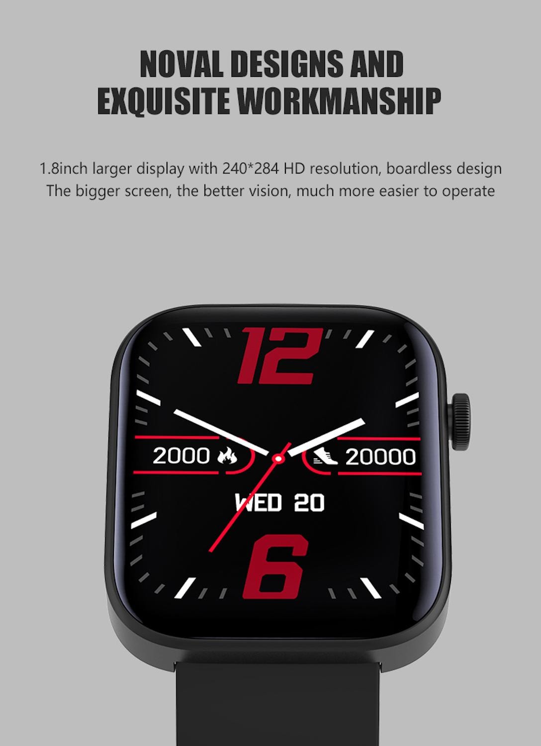 Stilfull 1,8-tums Smartwatch med Avancerade Funktioner (3 av 15)
