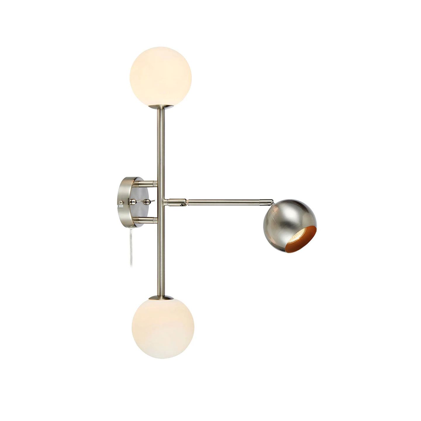 Markslöjd Beside vägglampa 3L stål/vit