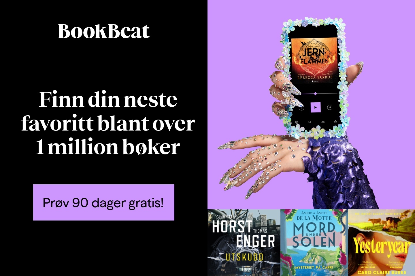 Akkurat nå kan du lytte og lese 90 dager gratis