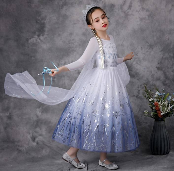 Långärmad prinsessklänning för barn (2 av 9)