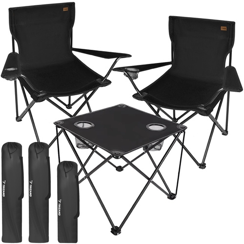 Campingstoler med bord 3-delt sett
