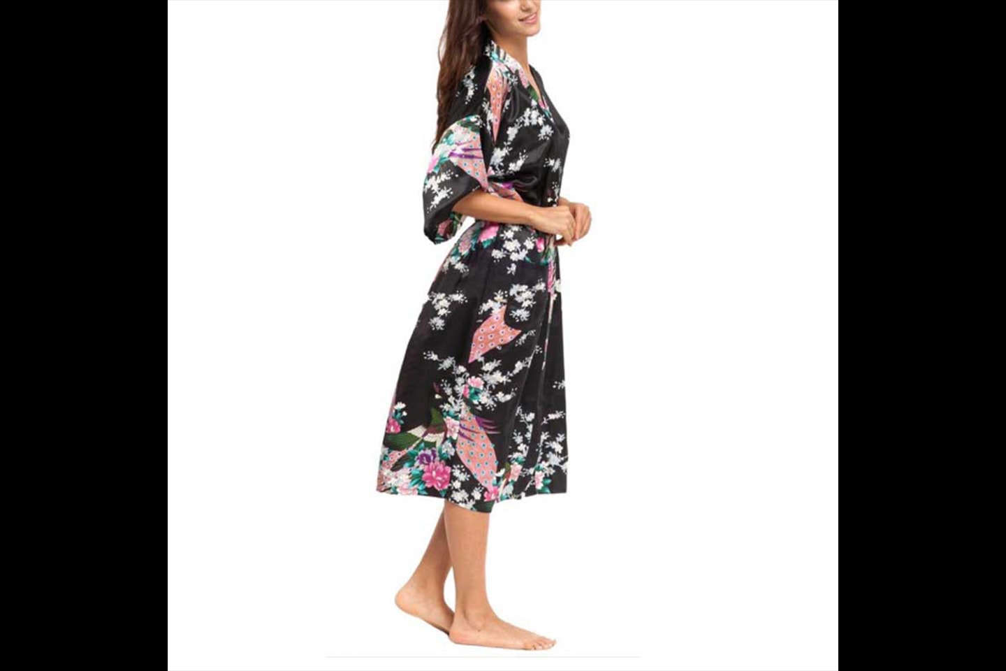 Kimono morgonrock i siden (10 av 15) (11 av 15)