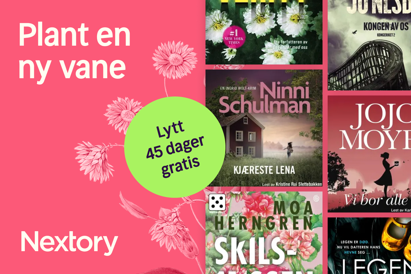 Nextory gratis i 45 dager!