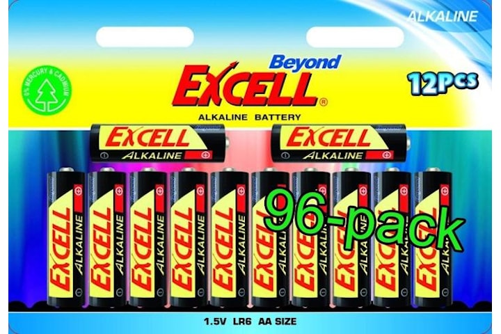 Beyond Excell AA (LR6), batteri, alkaline, 96-pack