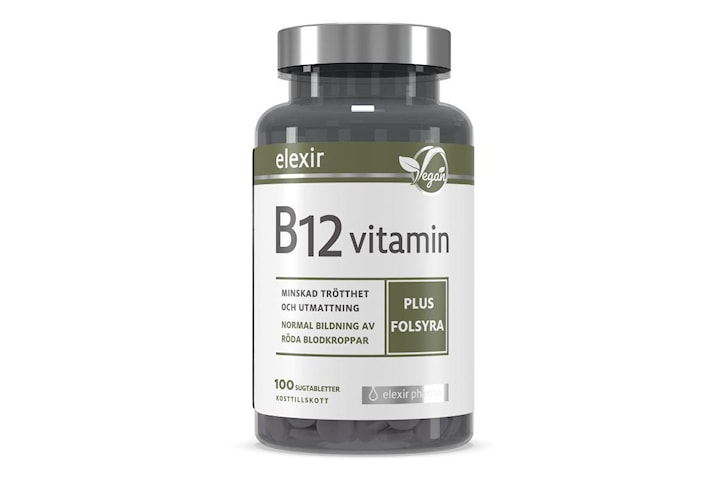 B-12 Vegan 100 tabletter Elexir Pharma