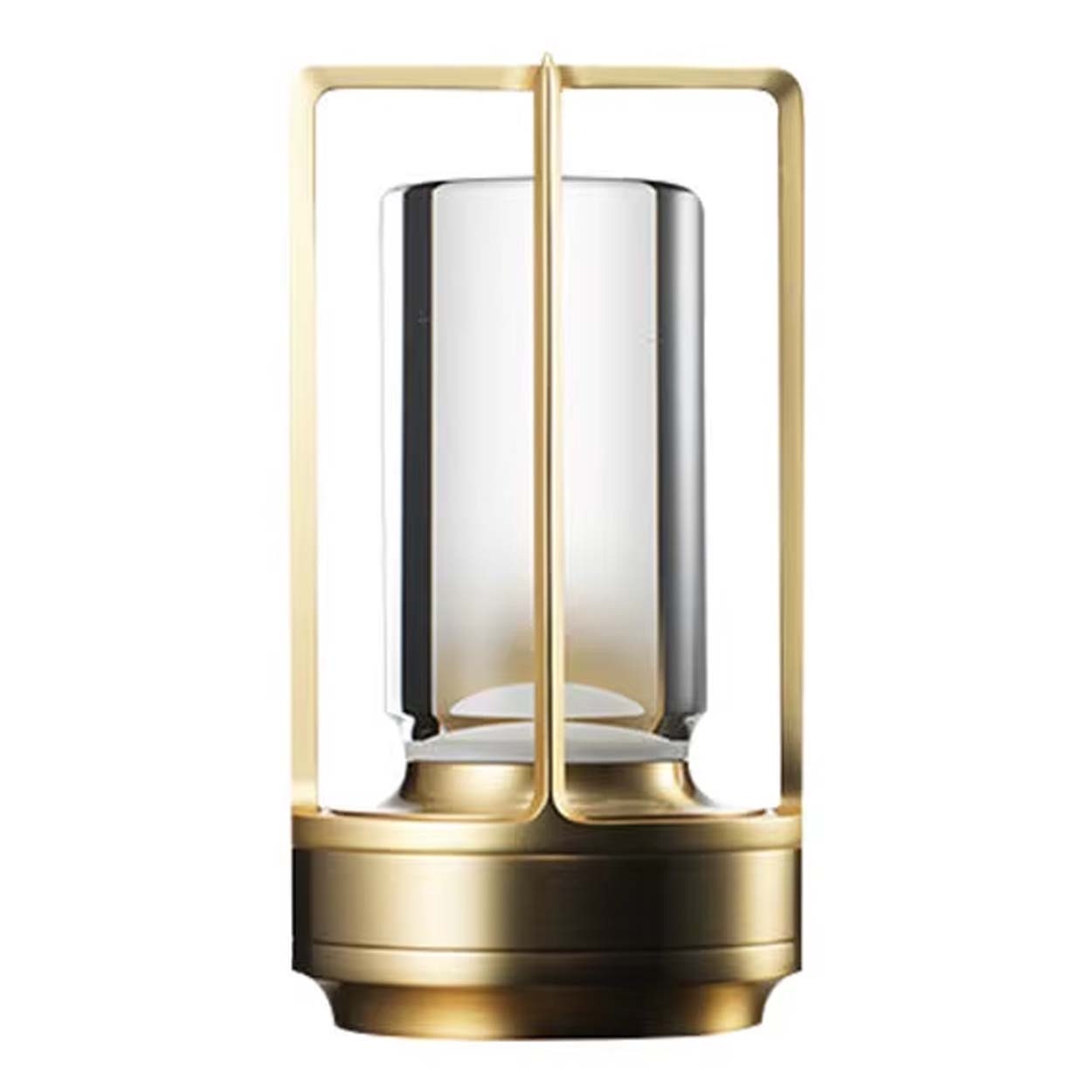 Trådløs LED-lampe - Oppladbar bordlampe i metalllykt gull