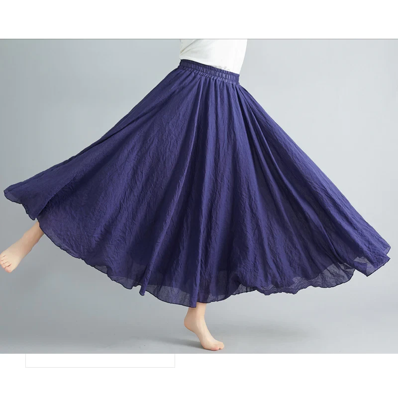 Lång kjol i bomull one size (10 av 21)