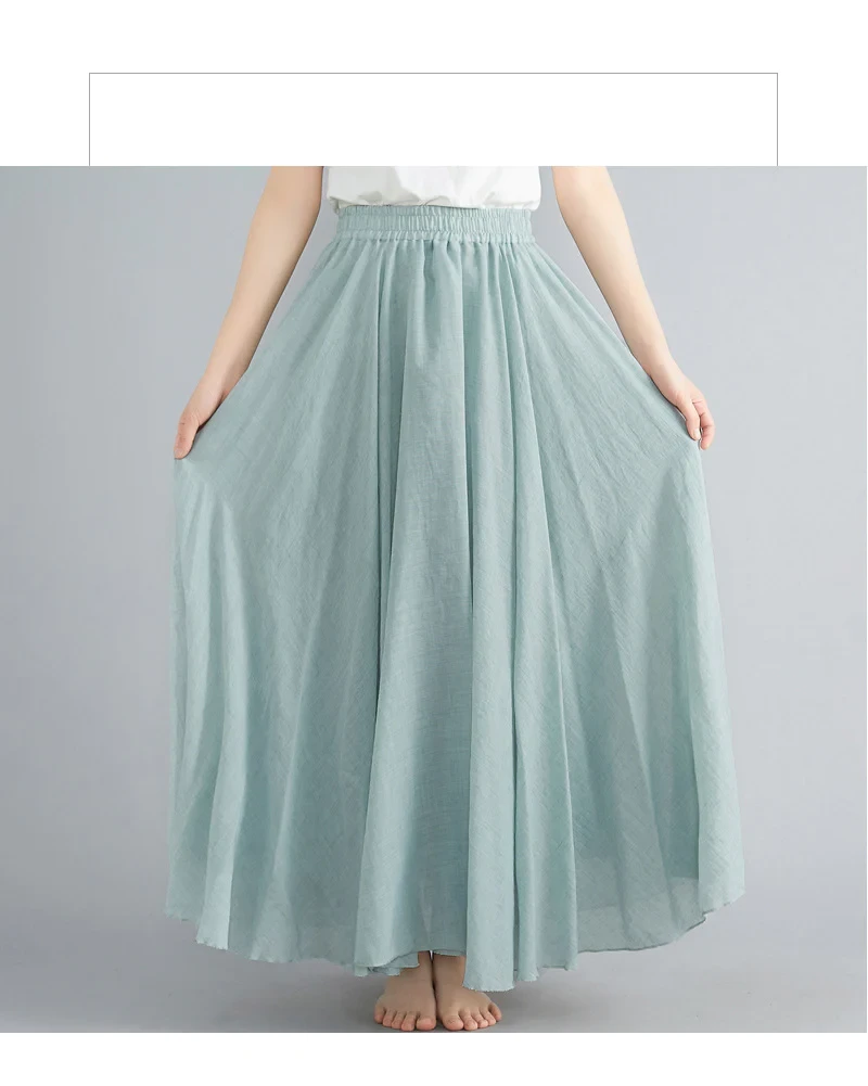 Lång kjol i bomull one size (17 av 21)