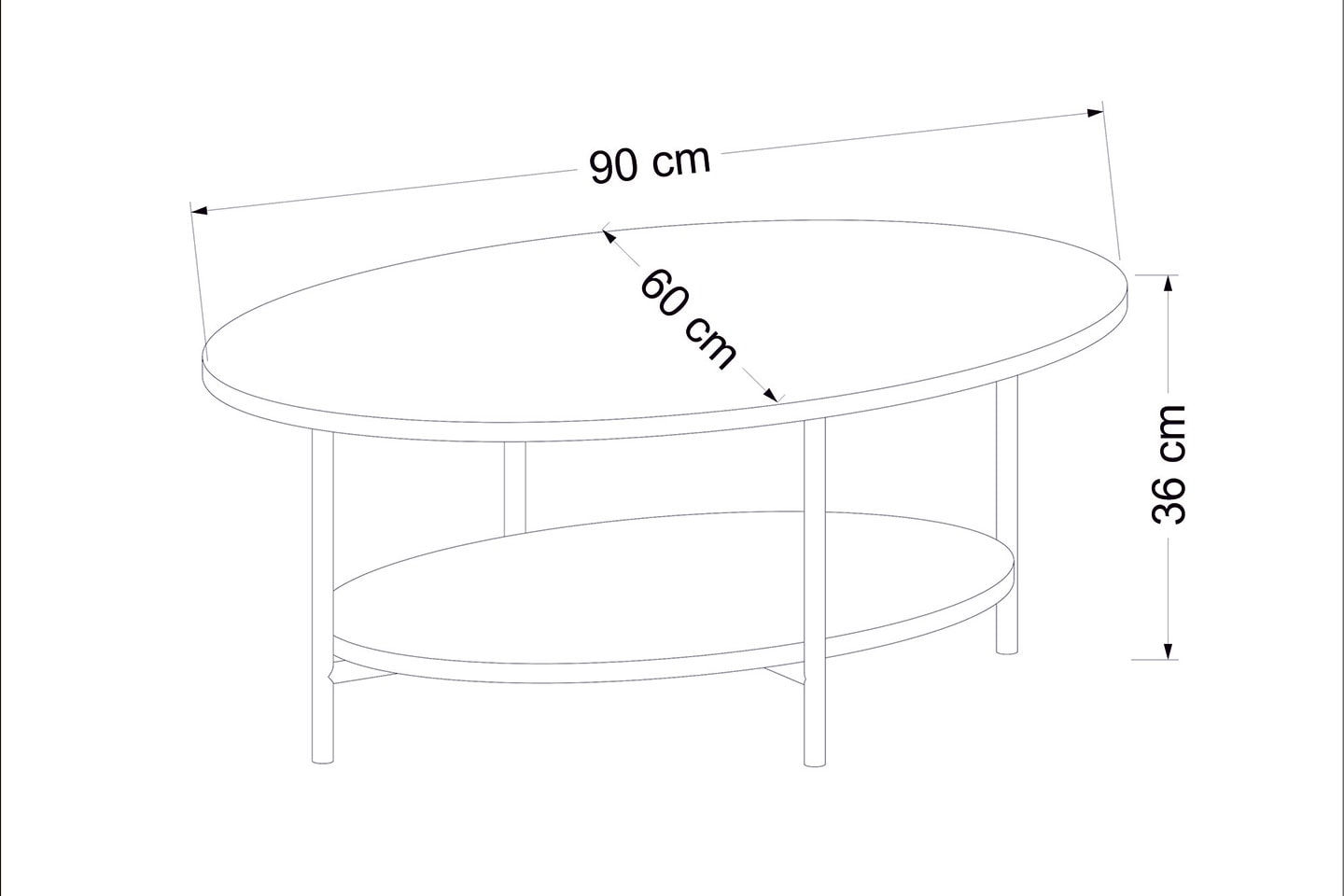 Soffbord i ek och vitt (4 av 5)