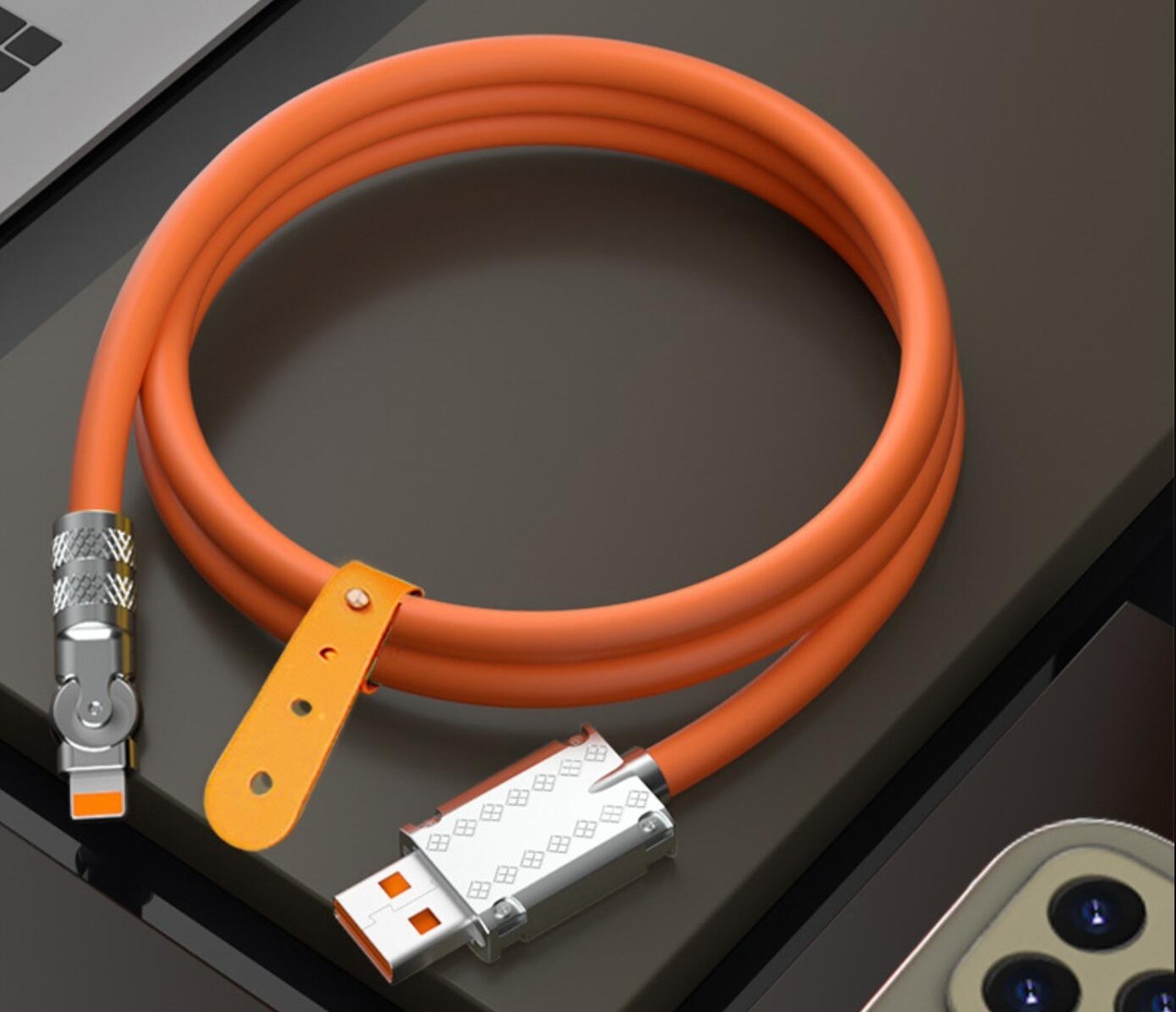 Product Image for 180° Roterende Hurtigladekabel - Lightning, USB TYPE-C