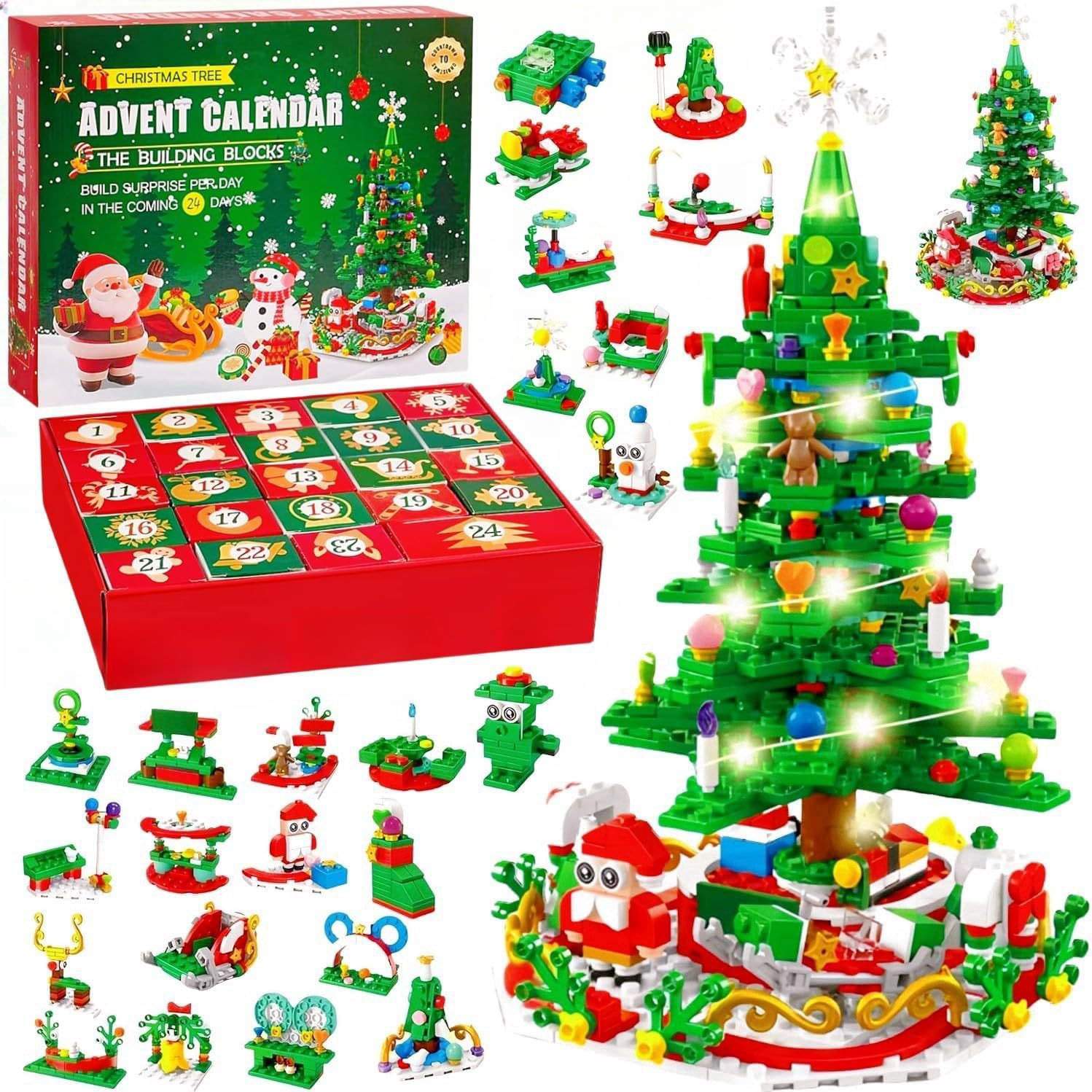 Adventskalender 2026 – Julkalender Julgran Byggklossset