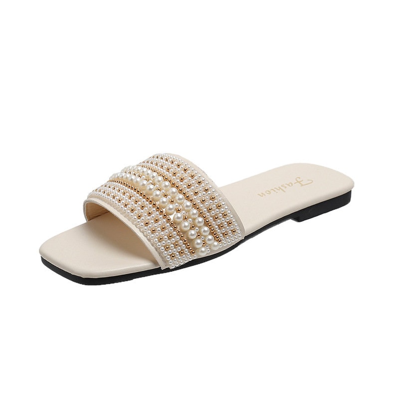 Slip-in sandaler med pärlor dam (10 av 12)