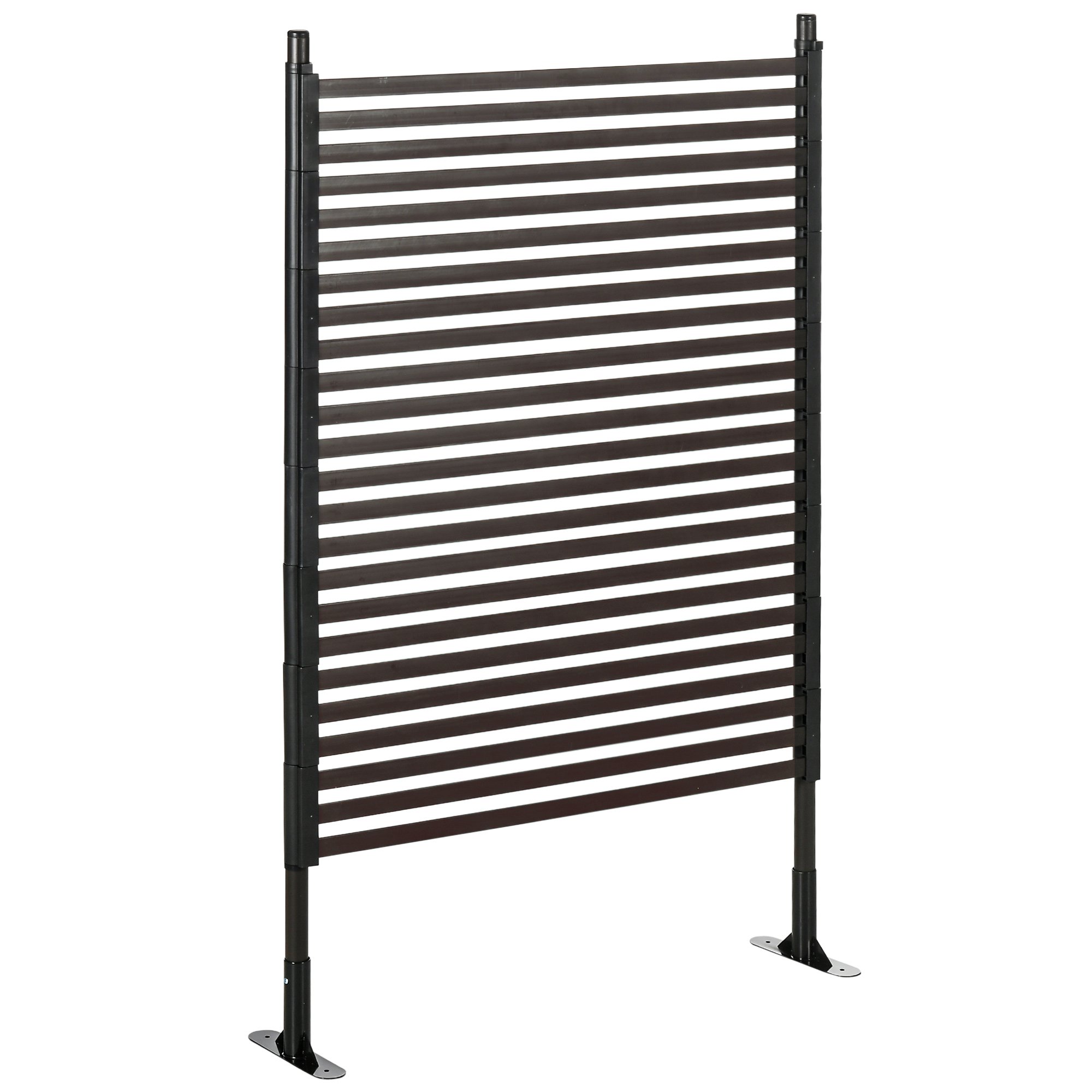Stålstaket med PE-beläggning, 2 installationslägen för växter och djur, 93x22x150 cm, brunt