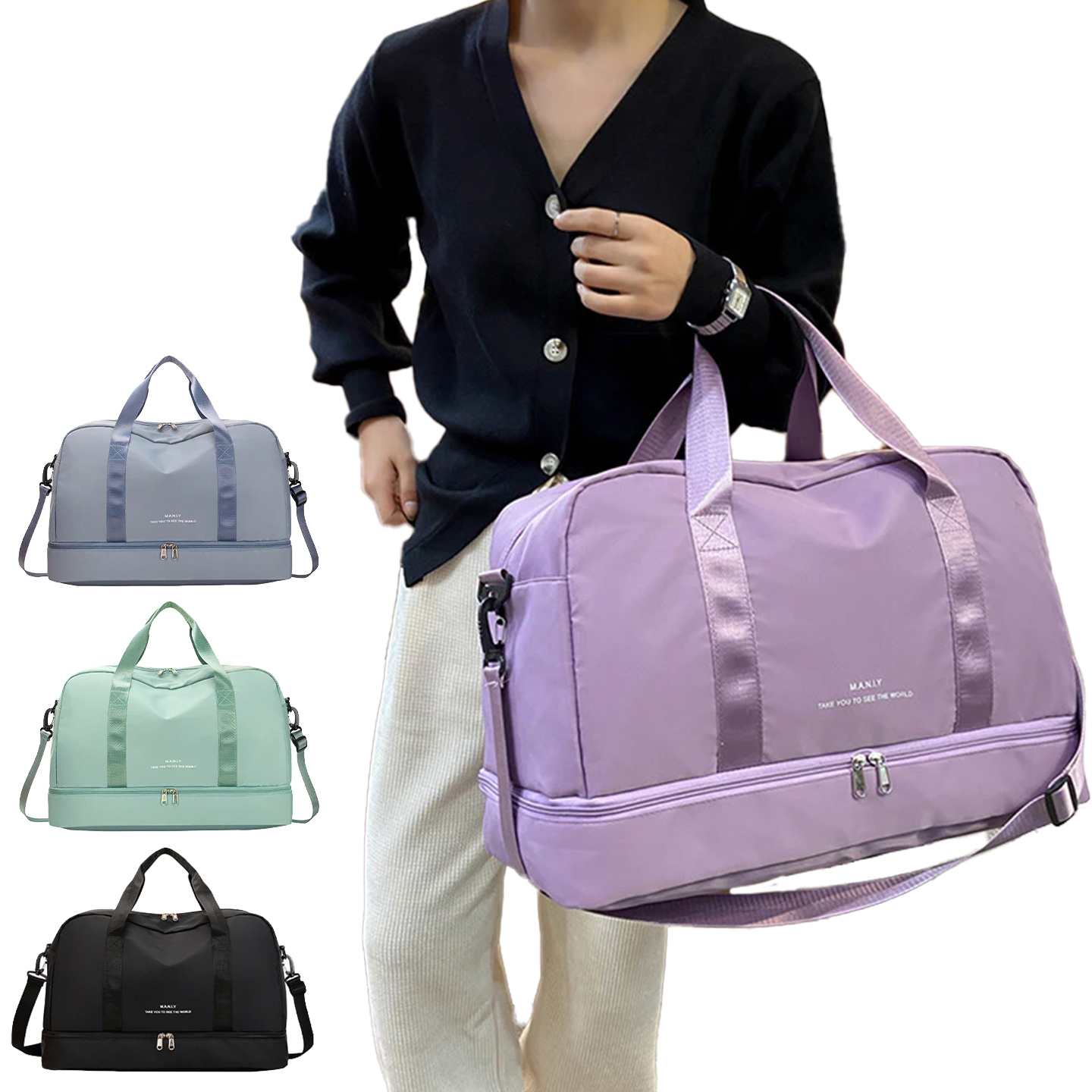 Product Image for Weekendbag med avtagbar axelrem 46 x 32 x 24,8 cm