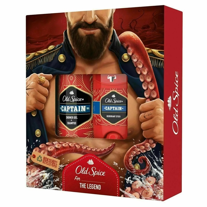 Giftset Old Spice Captain Deo Stick 50ml + Shower gel 250ml