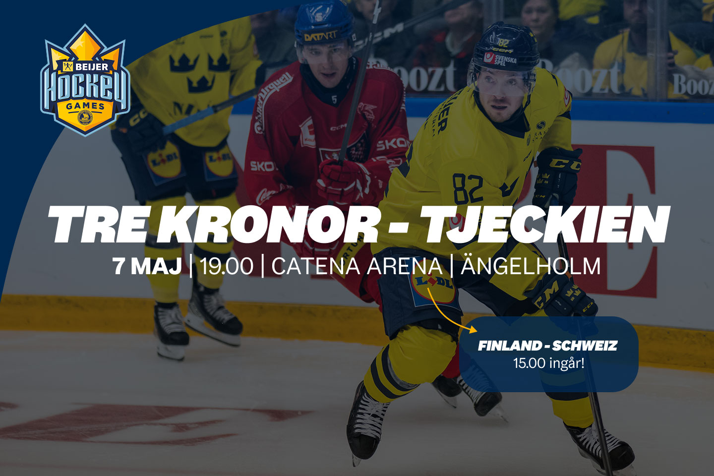 Beijer Hockey Games: Sverige - Tjeckien 7 maj kl. 19:00 i Catena Arena