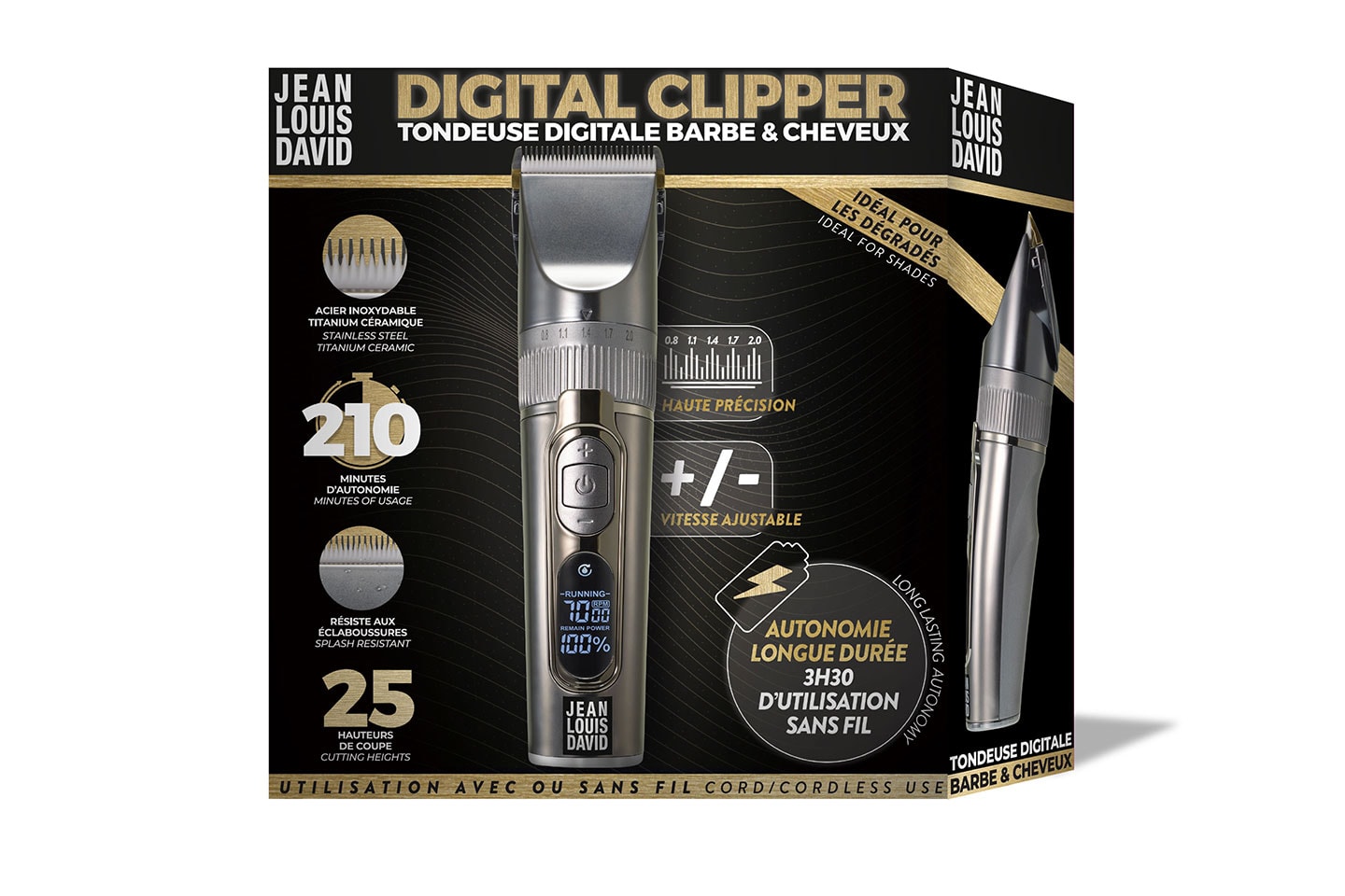 JLD Digital Clipper skägg- och hårtrimmer (5 av 6)