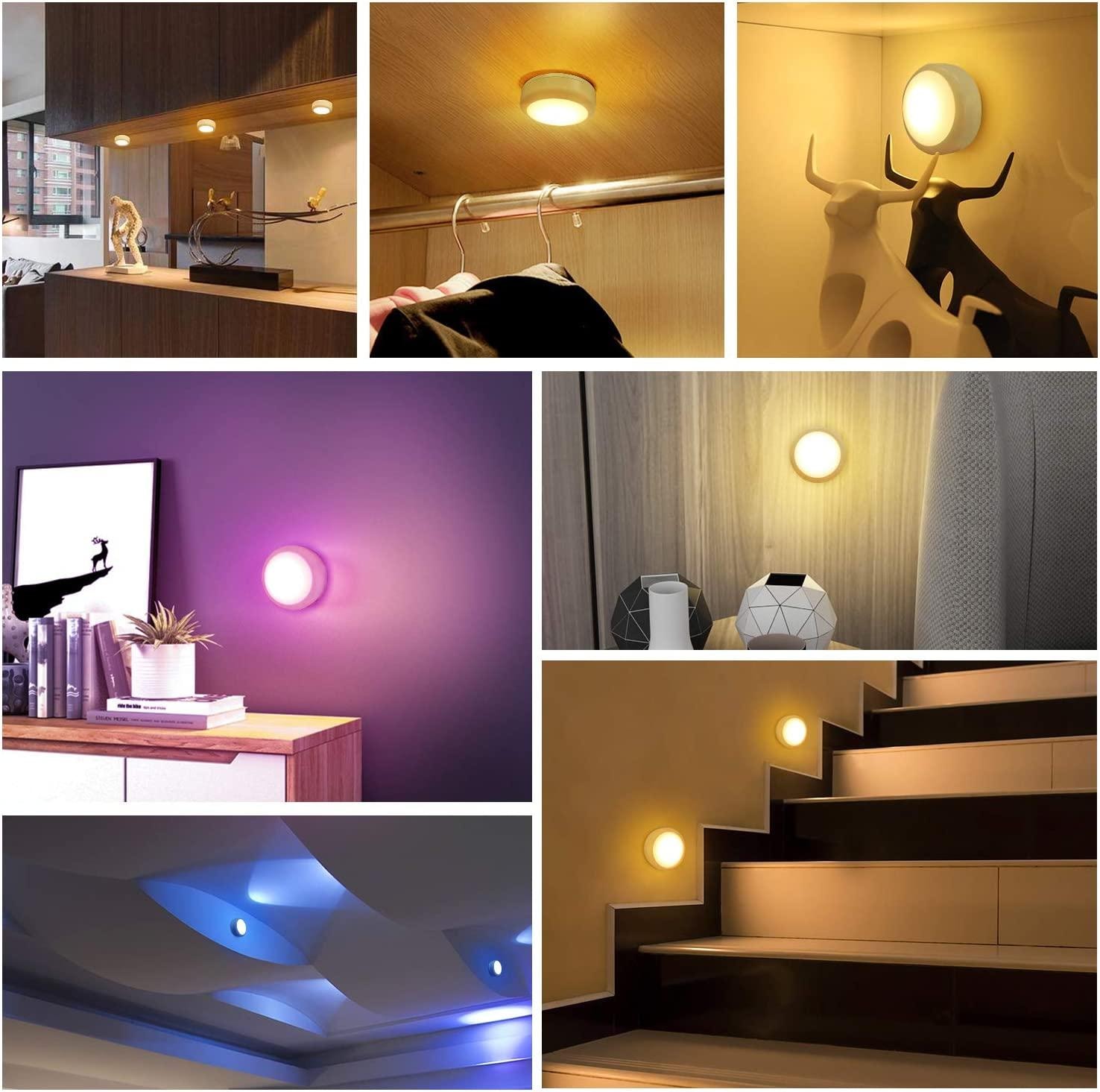 LED-spotlights 6st med 2 fjärrkontroller RGB Design många färger (14 av 15)