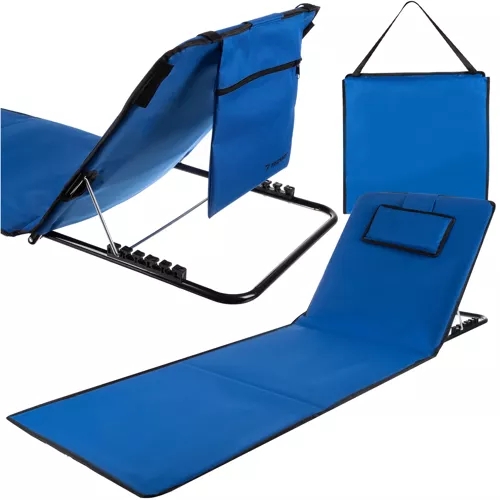 Strandmatte med ryggstøtte for strand og camping