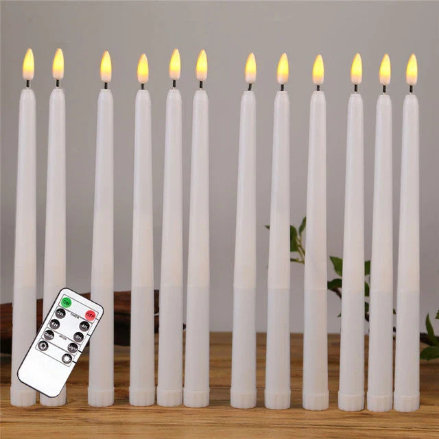 Flammeløs LED-stearinlys med fjernkontroll 8-pack (11 av 13)